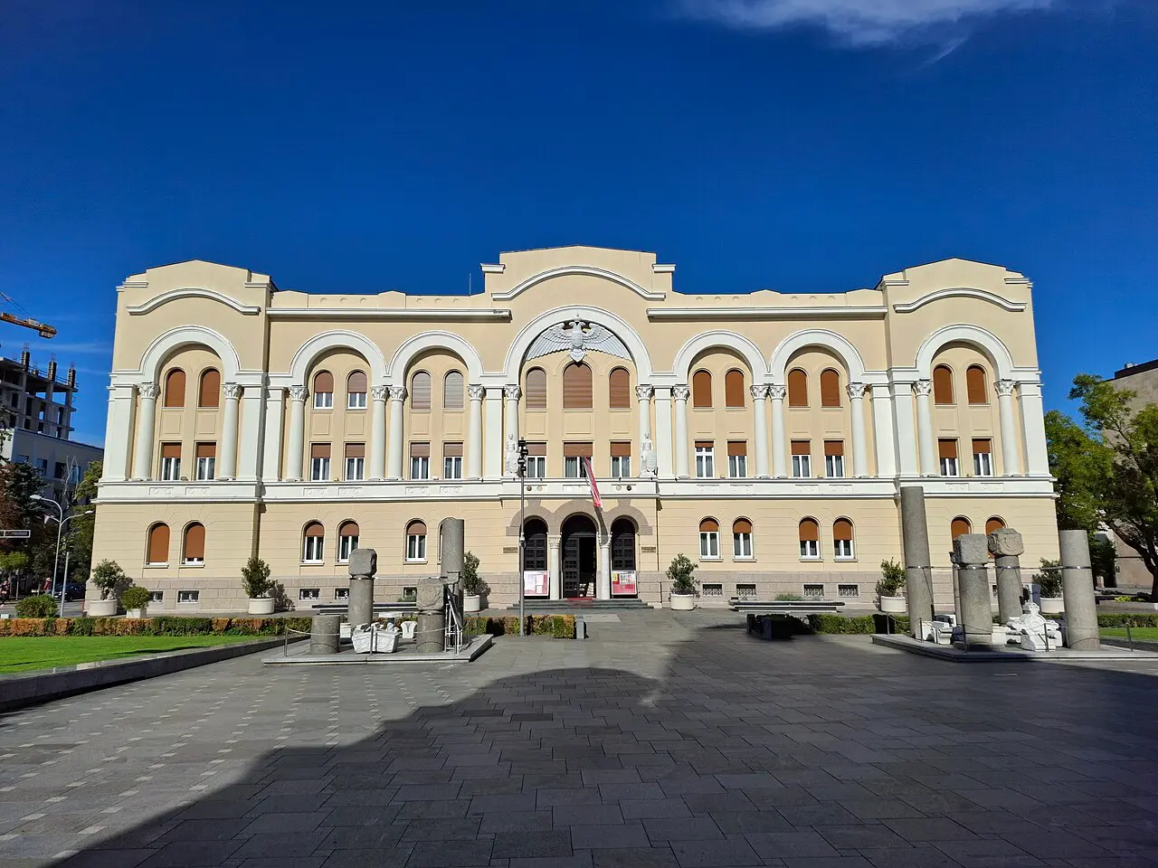 The grand interwar Banski Dvor cultural centre on Krajina Square in Banja Luka
