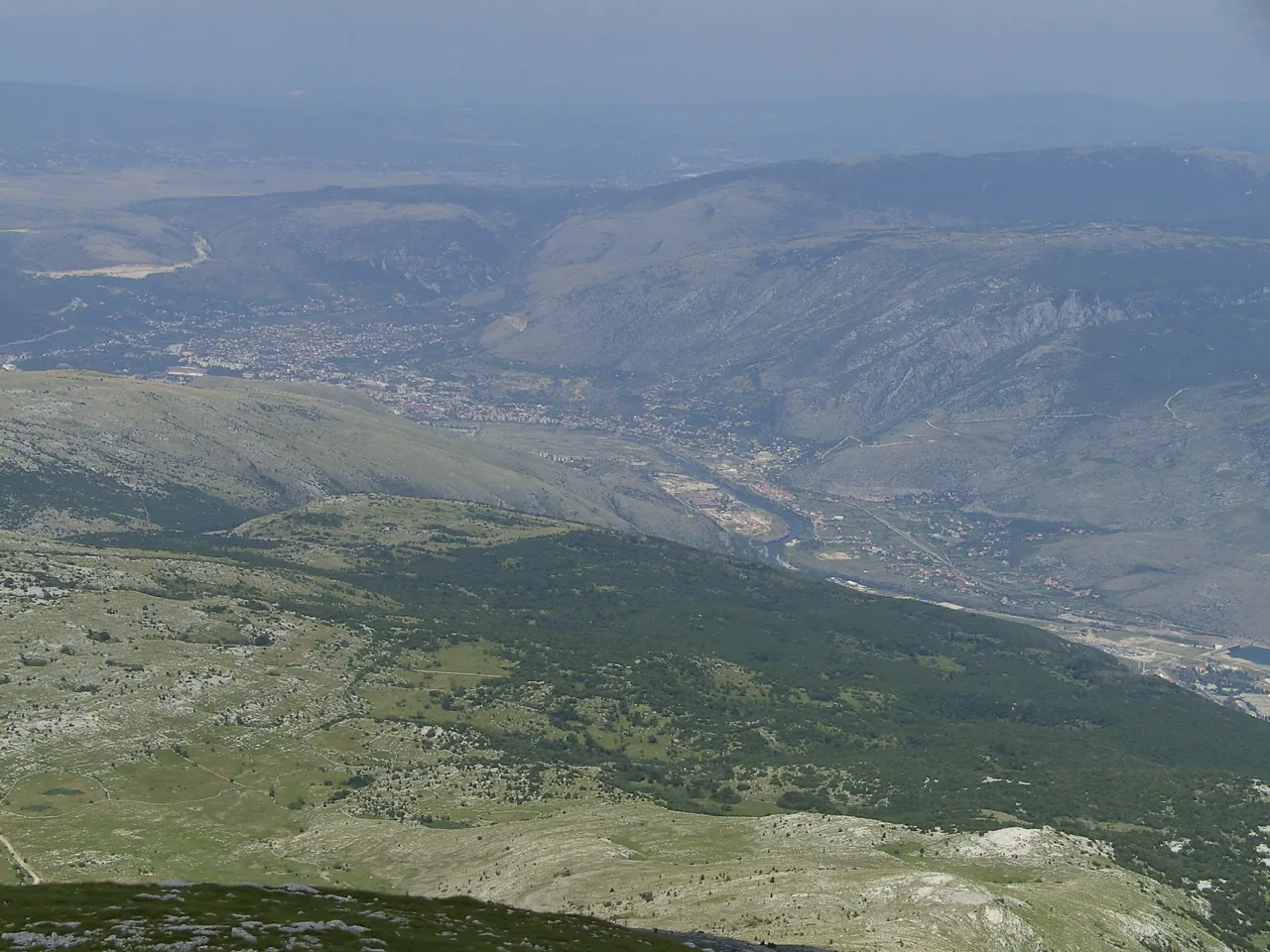 The green Neretva valley near Mostar, the scenic western route up to Sarajevo
